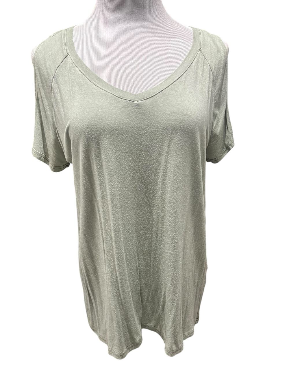 Jane & Delancey Mint Green Women's Cold Shoulder T-Shirt SIZE XL